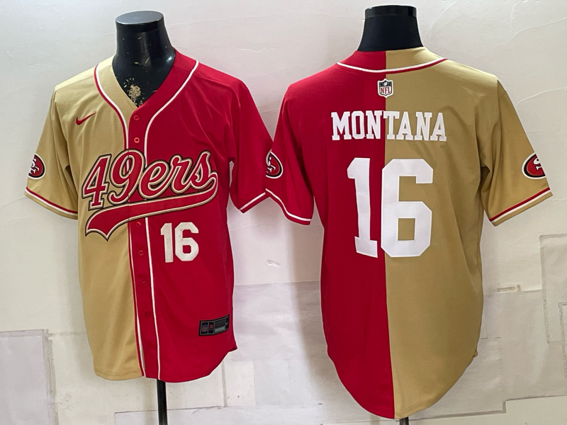 Men 2026 San Francisco 49ers #16 Montana red Nike Limited NFL Jersey 0811002